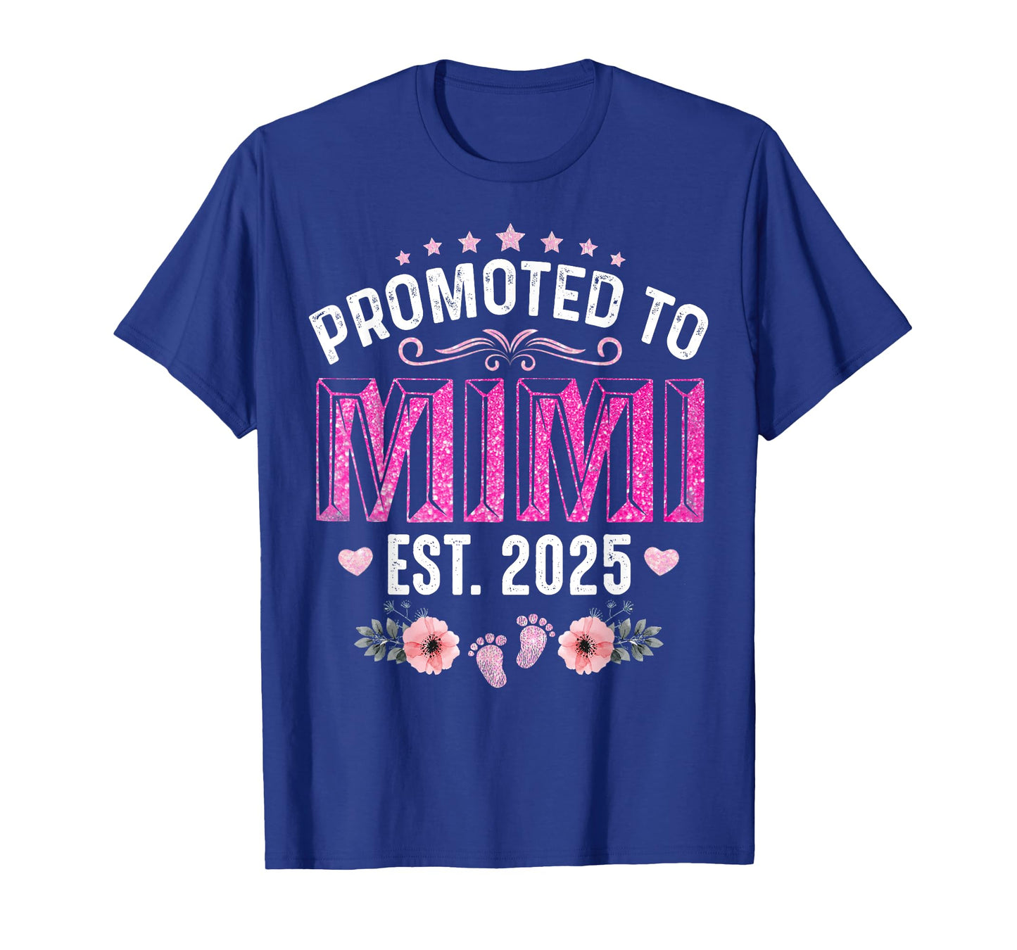 Promoted To Mimi Est. 2025 Funny Floral Mother's Day T-Shirt
