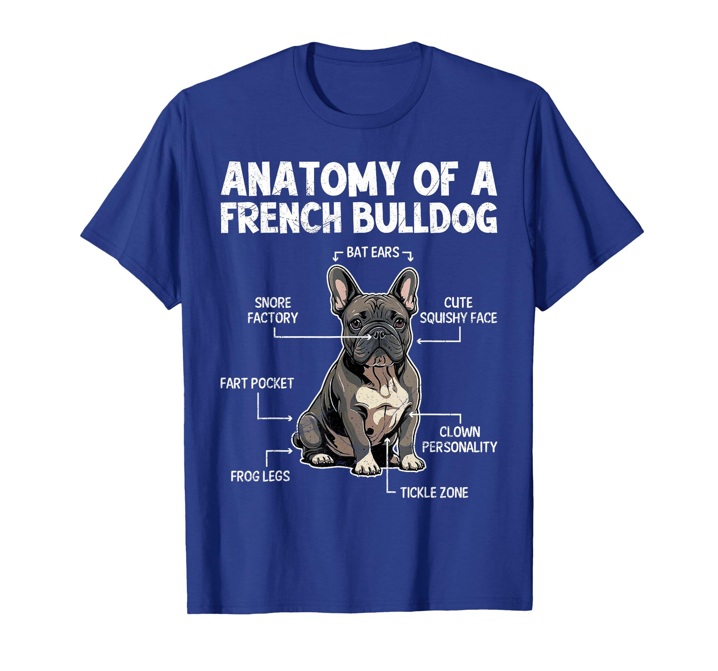 Anatomy of a French Bulldog Frenchie Lover Funny T-Shirt