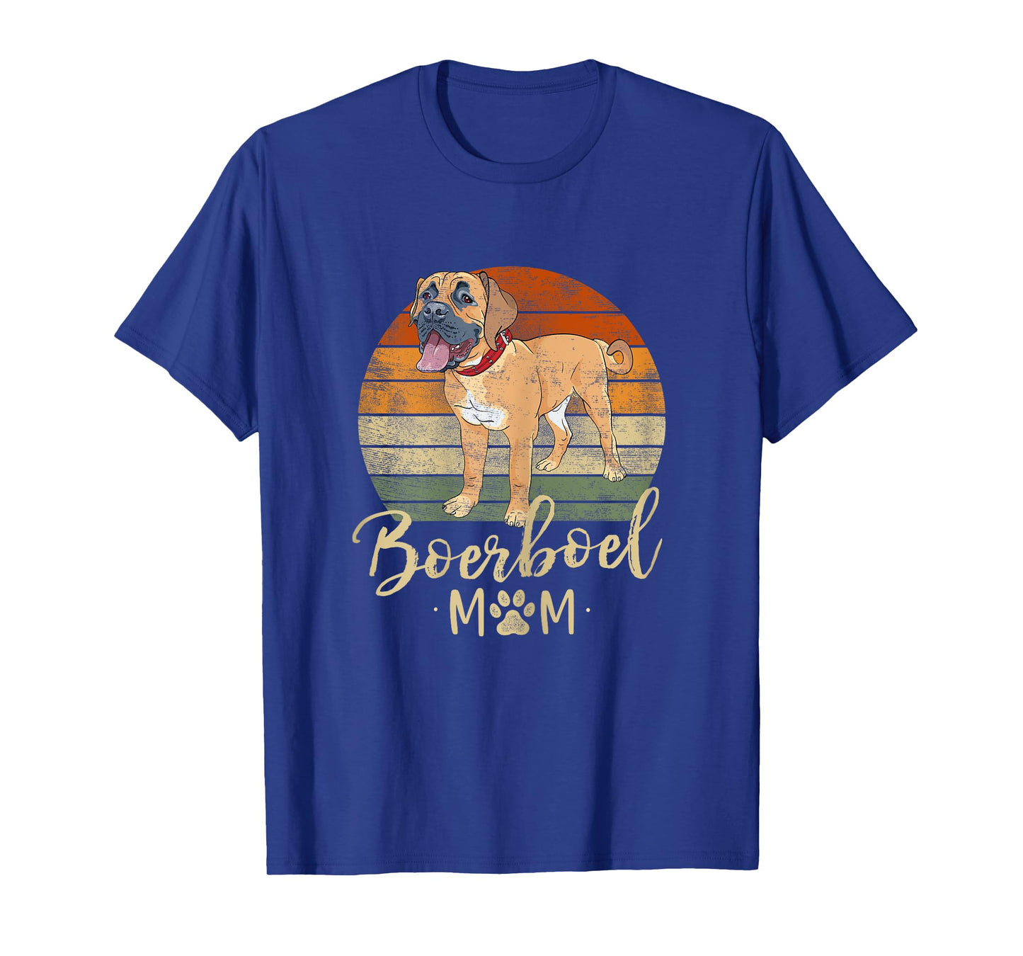 Boerboel Mom Retro Sunset Boerboel Lover Gifts Dog Mama T-Shirt for Women