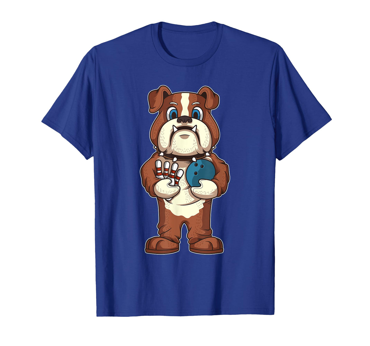 Bowling Bulldog Mascot Dog Lover Bowler Gift T-Shirt