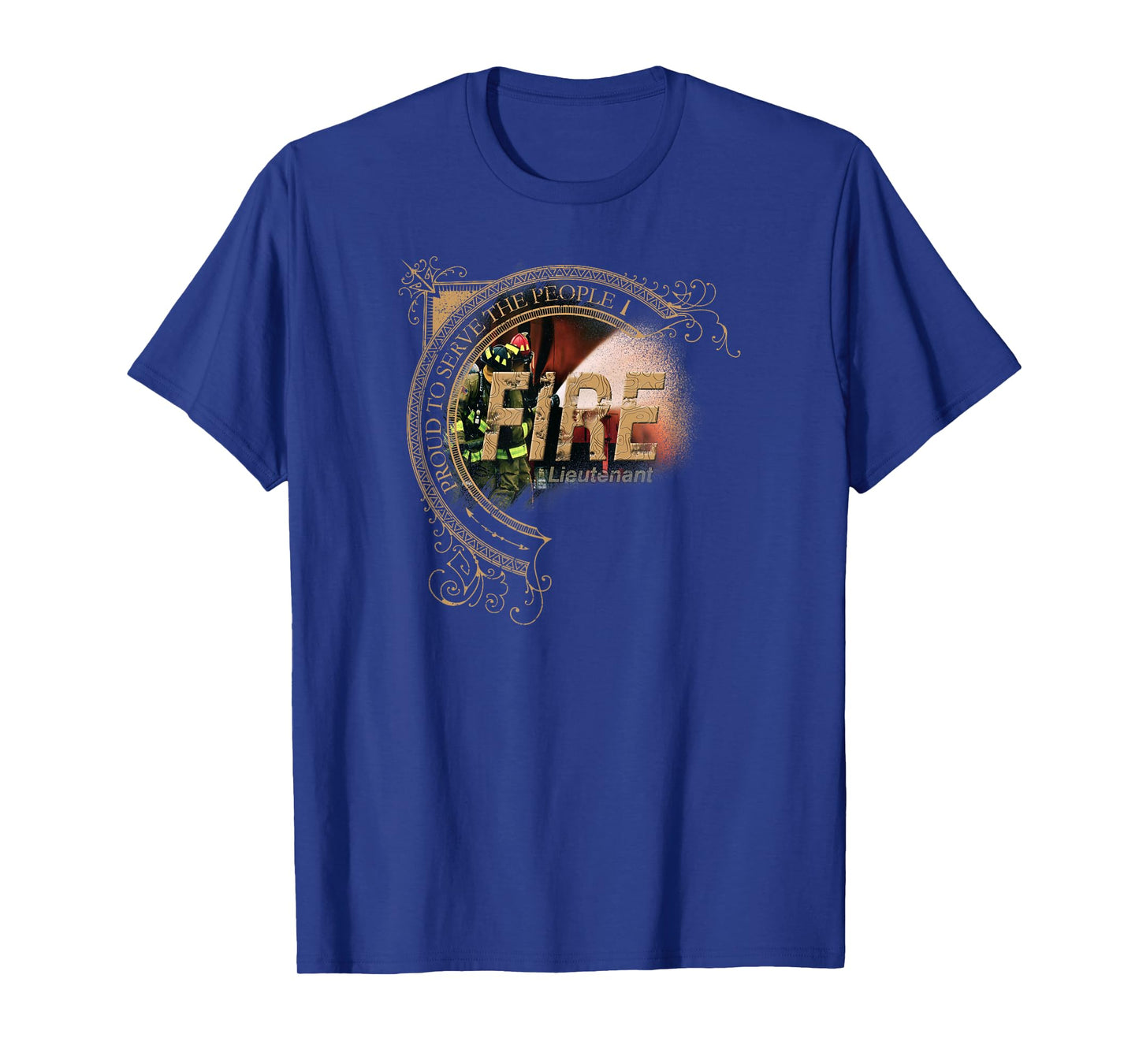 Firefighter Lieutenant TShirt Fire Proud to Serve the People