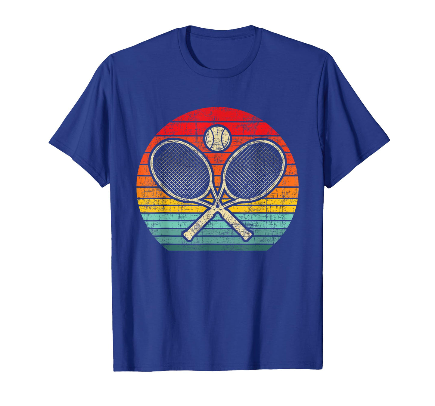 Retro Vintage Crossed Tennis Racket - Sports Lover T-Shirt