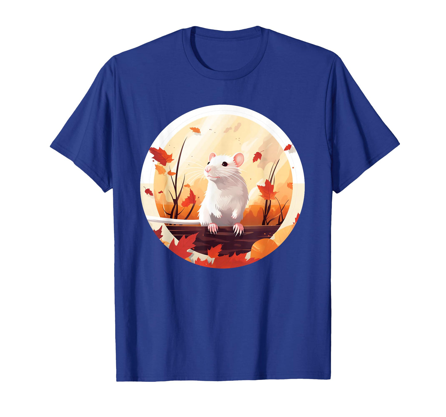 Funny windy Autumn Season with Fall and white Rats for Pets T-Shirt