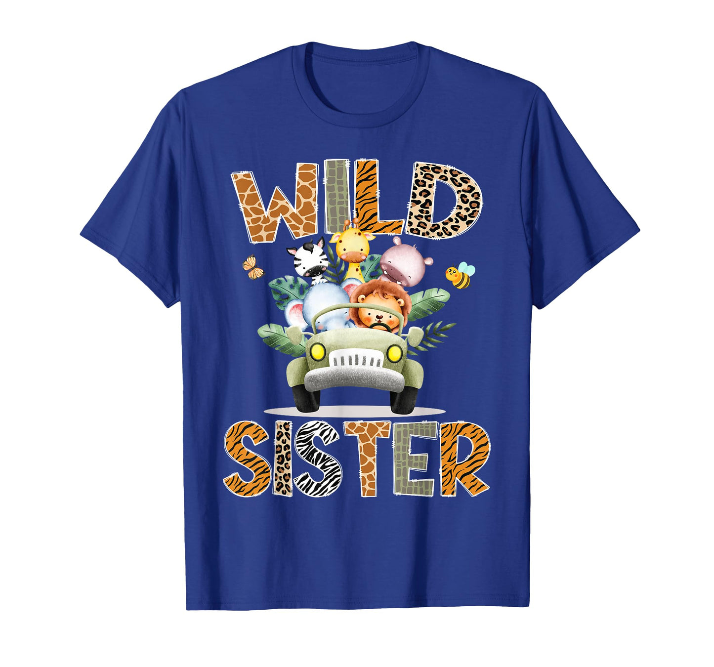 Wild Sister 1St Birthday Safari Jungle Animal Truck T-Shirt