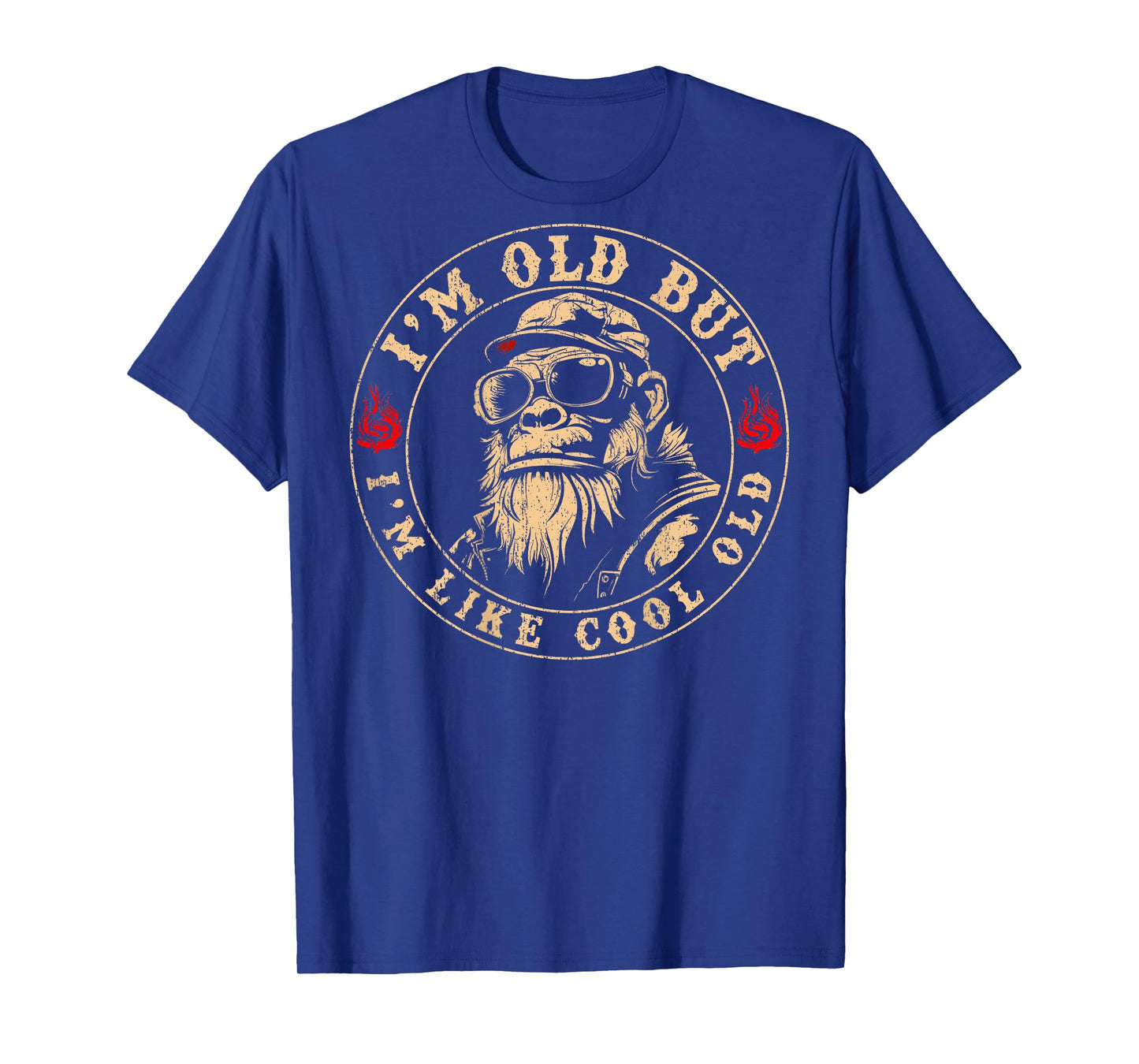 I'm Old But I'm Like Cool Old Funny Monkey (On Back) T-Shirt