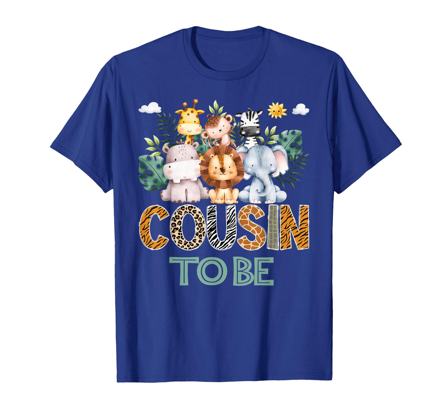 Soon To Be Cousin Jungle Animal Safari Gender Reveal T-Shirt