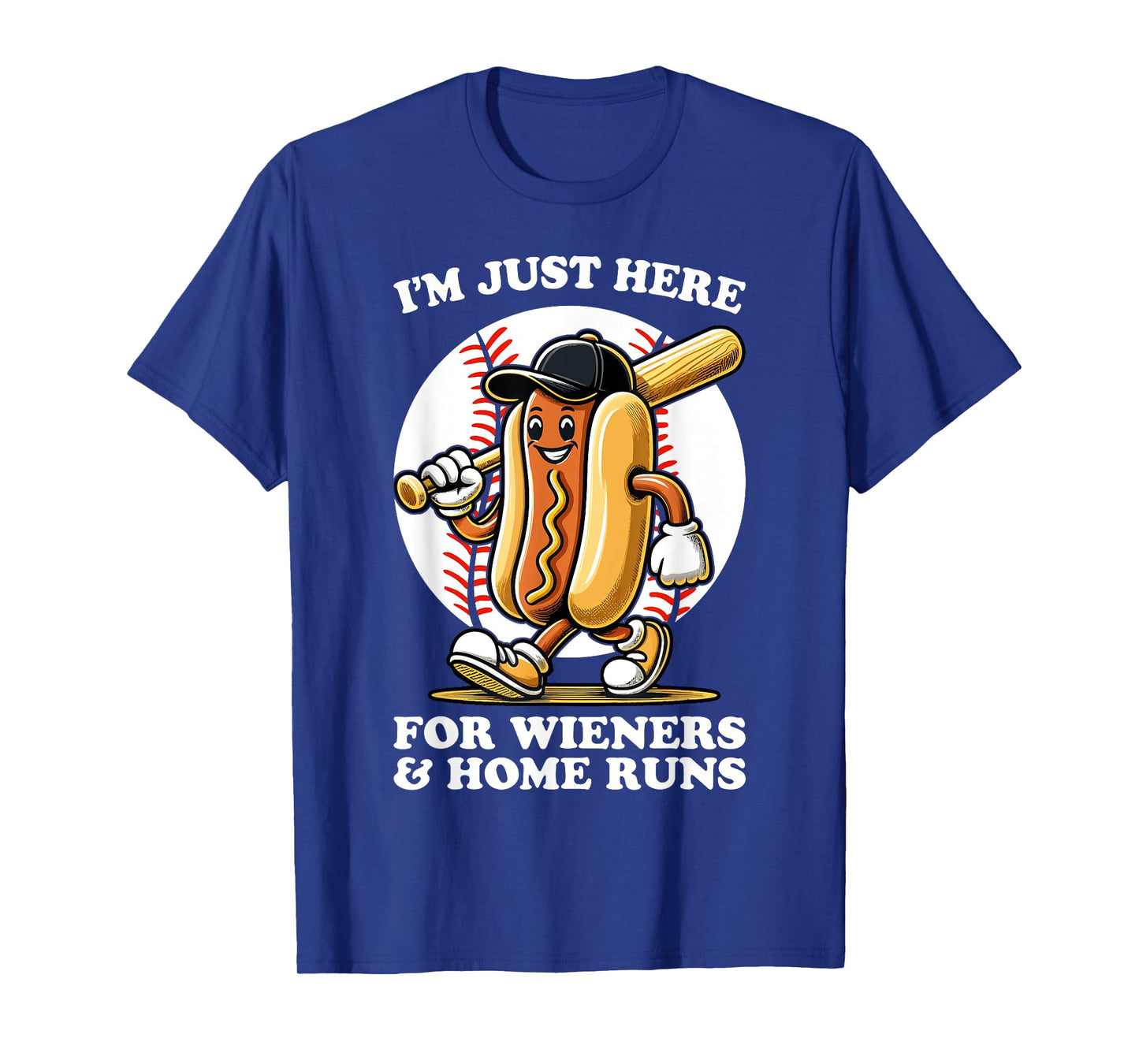 Funny Baseball Design for Women Men Wieners & Home Runs T-Shirt