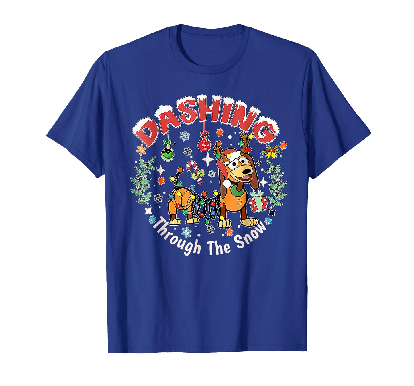 Dashing Through The Snow, Dog Christmas, Funny Christmas T-Shirt