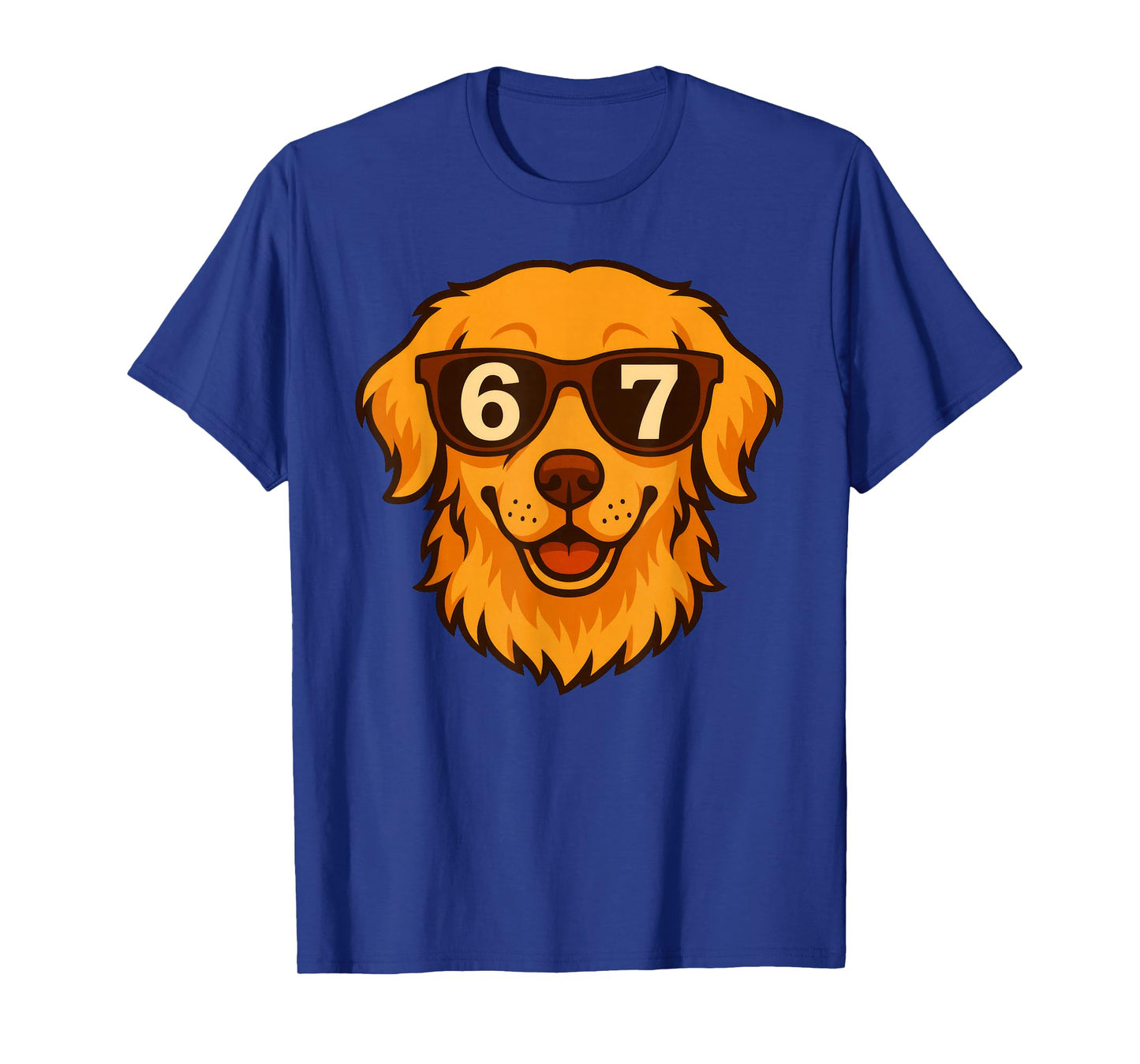 Funny Golden Retriever Dog Sunglasses 67 Six Seven Meme T-Shirt
