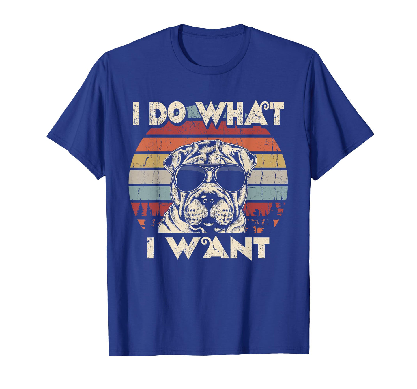 I do what I want funny Shar Pei Vintage Retro T-Shirt