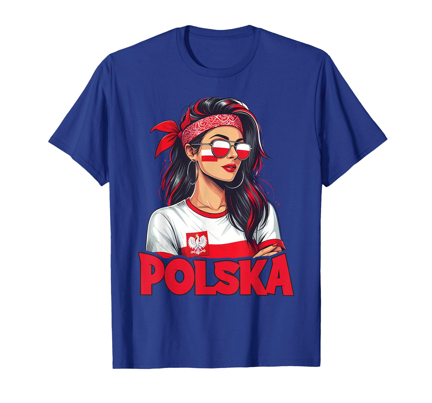 Poland Flag Woman Sunglasses Girls Polska T-Shirt