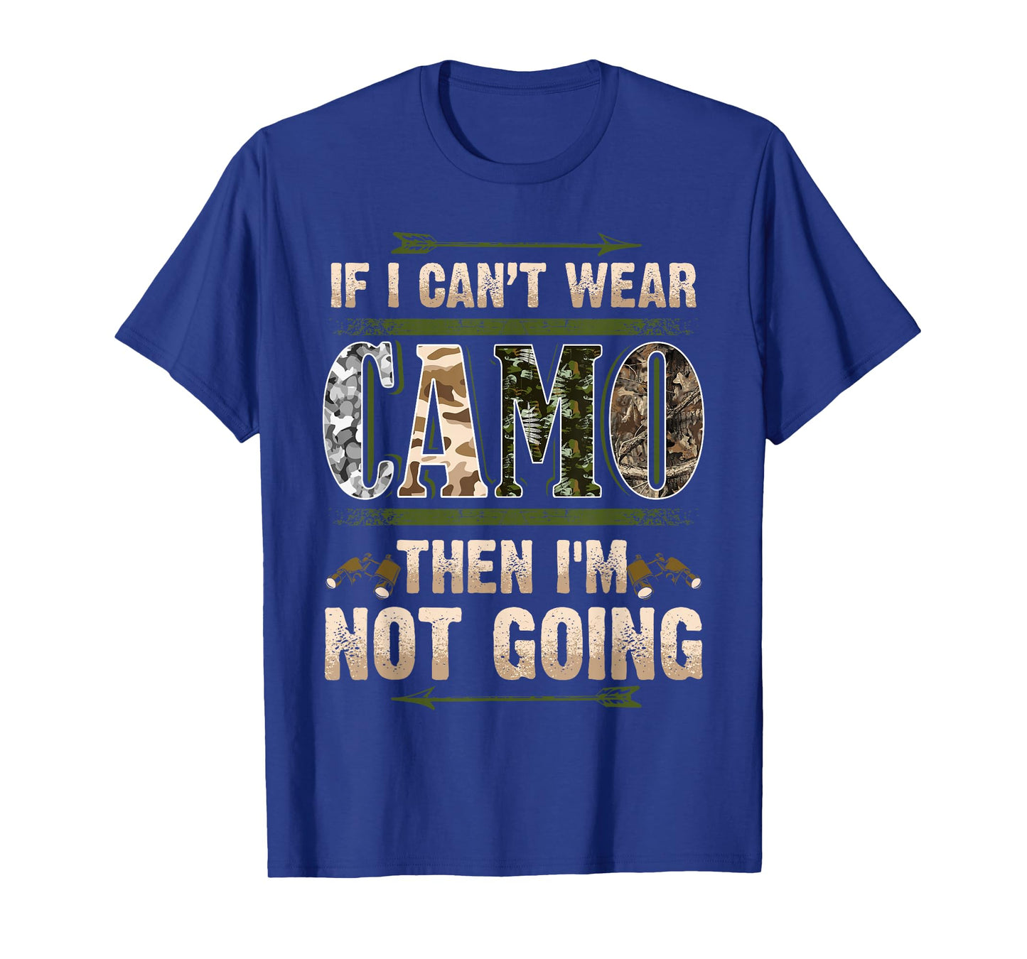Funny Hunting Camo Hunters Buck Deer Country Redneck Humour T-Shirt