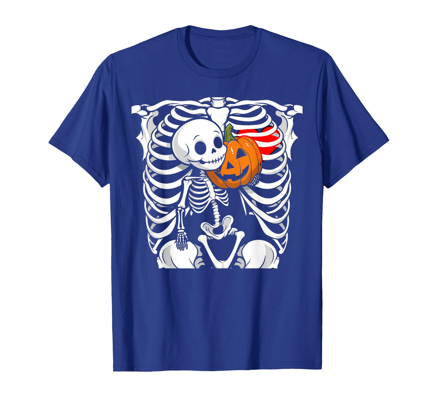 Women Skeleton Pregnancy Announcement Mom Halloween Costume T-Shirt