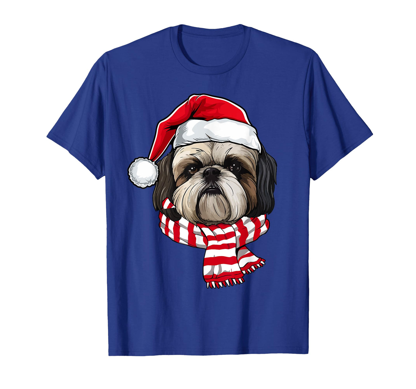 Santa Shih Tzu Christmas Dog Lover Men Women Kids T-Shirt
