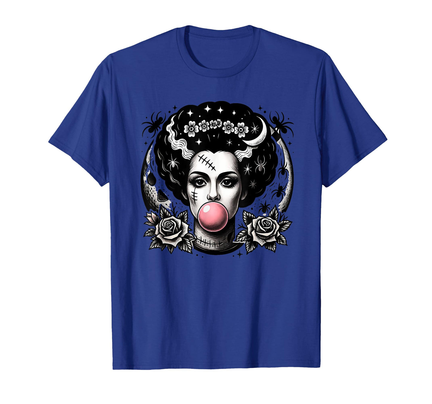 Frankenstein Monster Bride Bubble Gum Funny Halloween T-Shirt