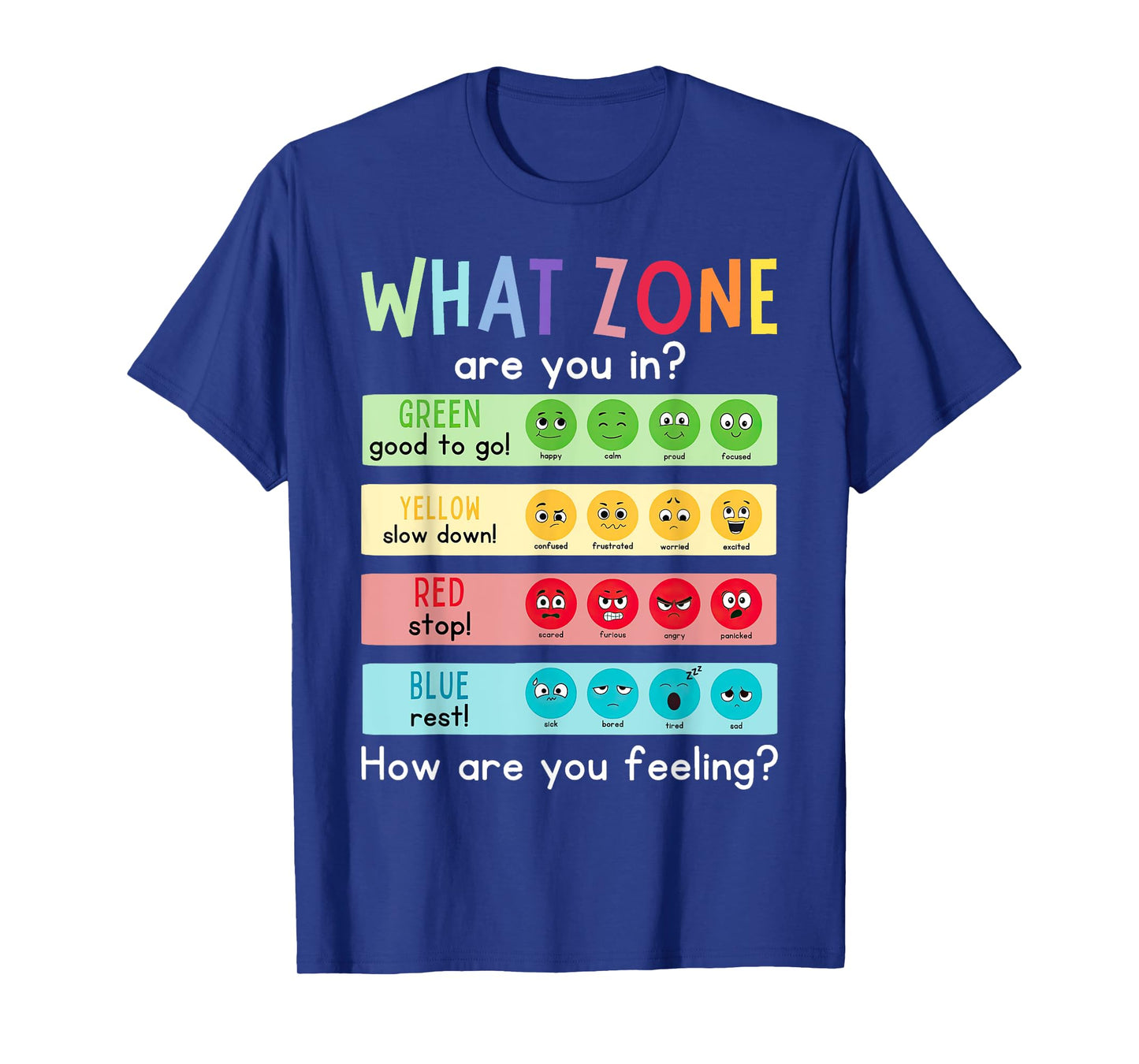 What Zone Are You In How Are You Feeling Funny Quote T-Shirt