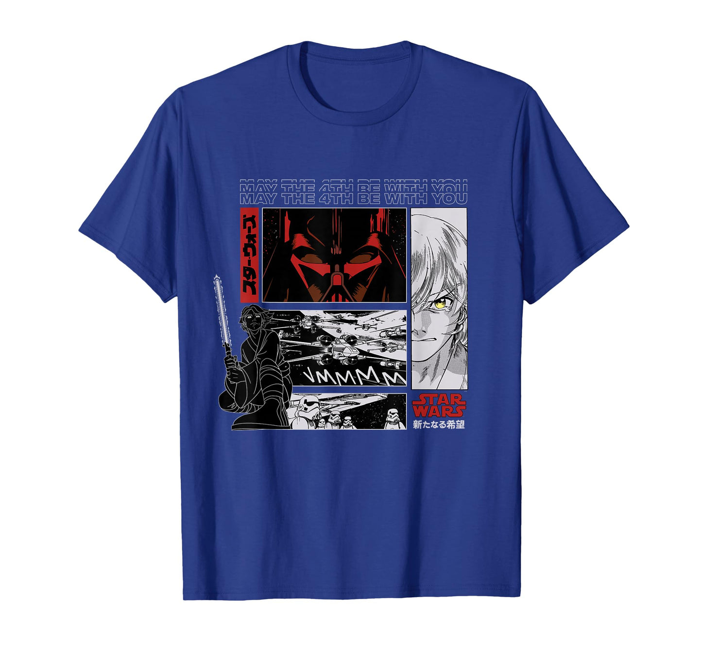 Star Wars May the 4th Be With You Luke Vader Japanese Manga T-Shirt