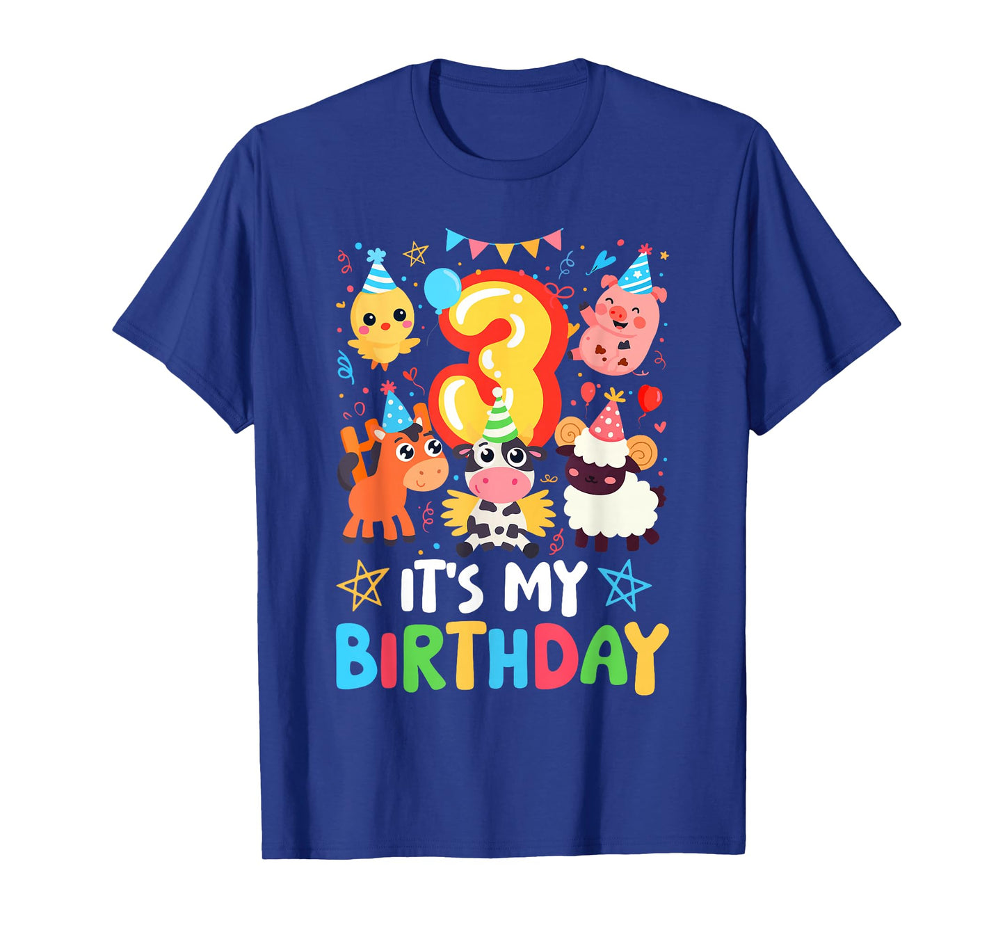 3rd Birthday It's My Birthday Farm Animal T-Shirt