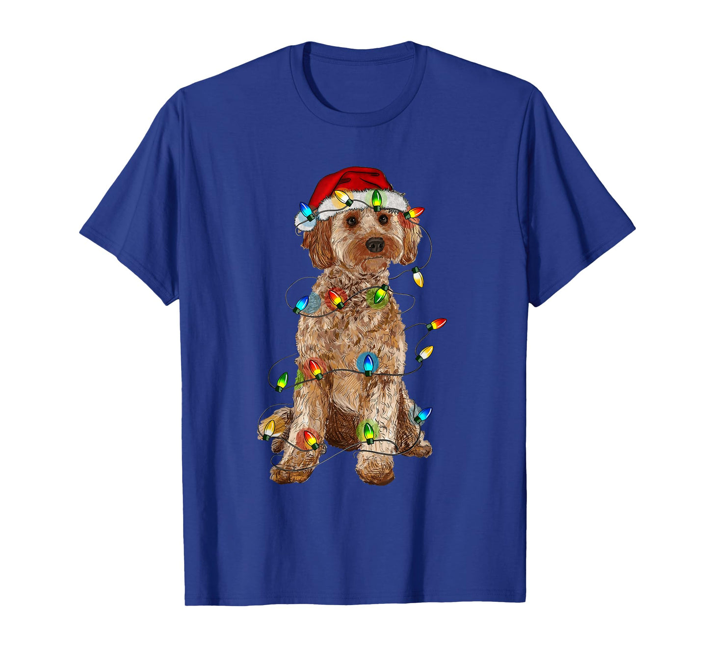 Cockapoo Christmas Tree Light Pajama Dog Lover Xmas Funny T-Shirt