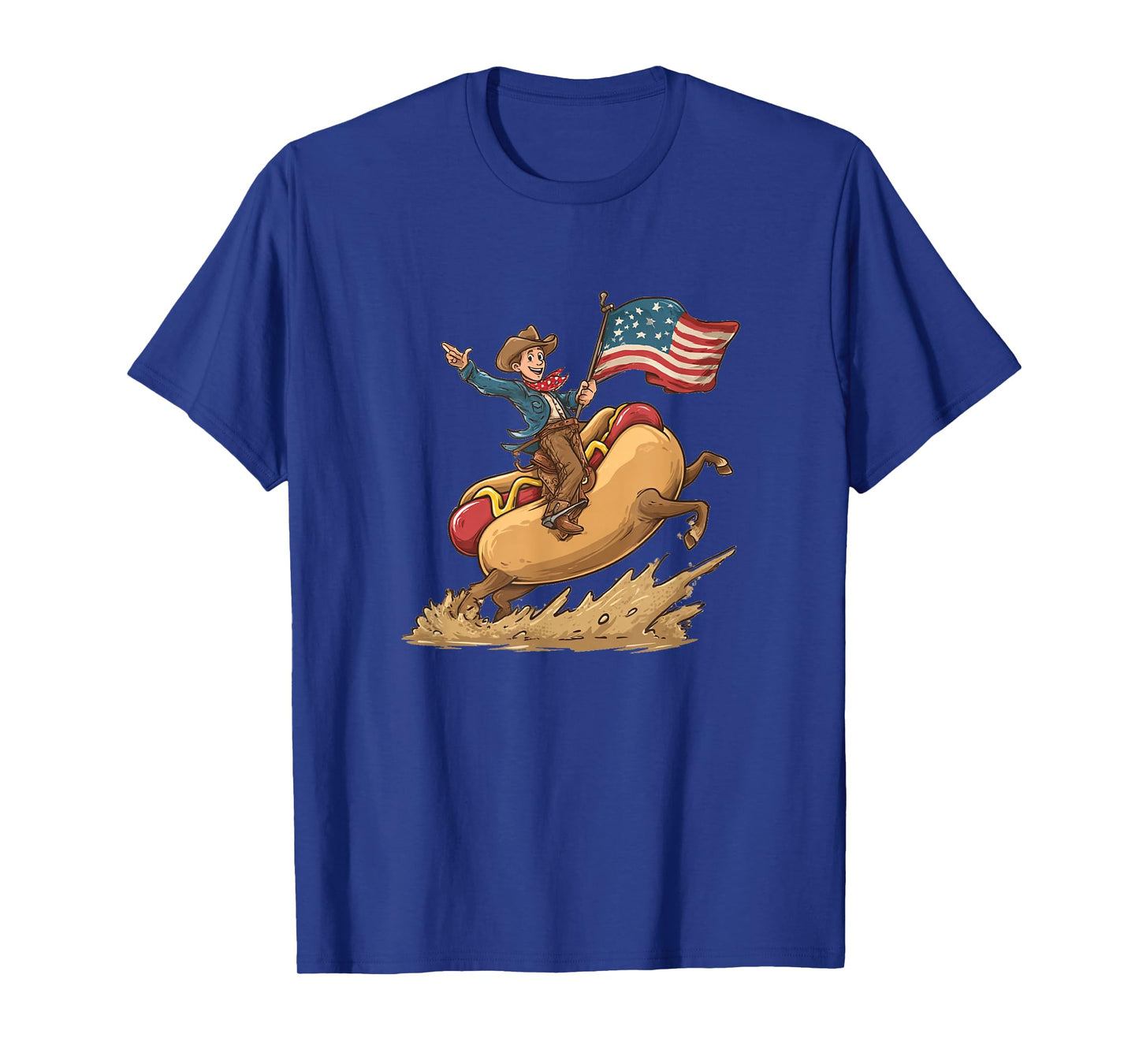 Crazy Rodeo Hotdog Look for Cowboy and Weenie Lovers T-Shirt