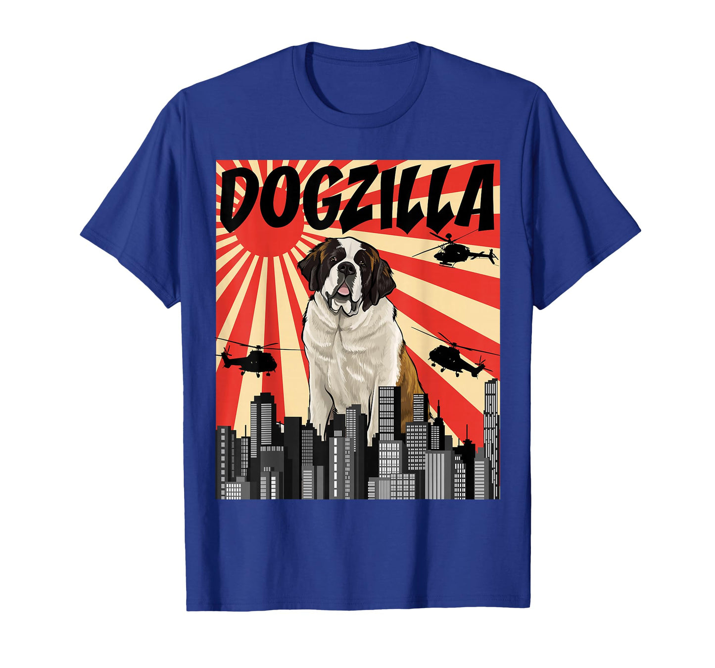 Funny Retro Japanese Dogzilla St. Bernard T-Shirt