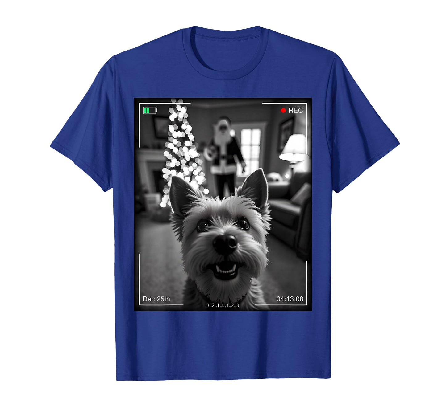 Yorkshire Terrier Catches Santa On Camera Xmas T-Shirt