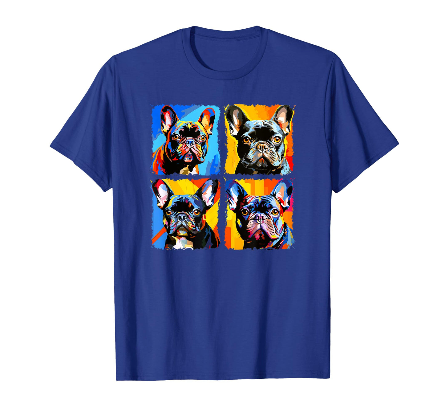 French Bulldog Frenchie Pop Art Colorful Drawing Painting T-Shirt