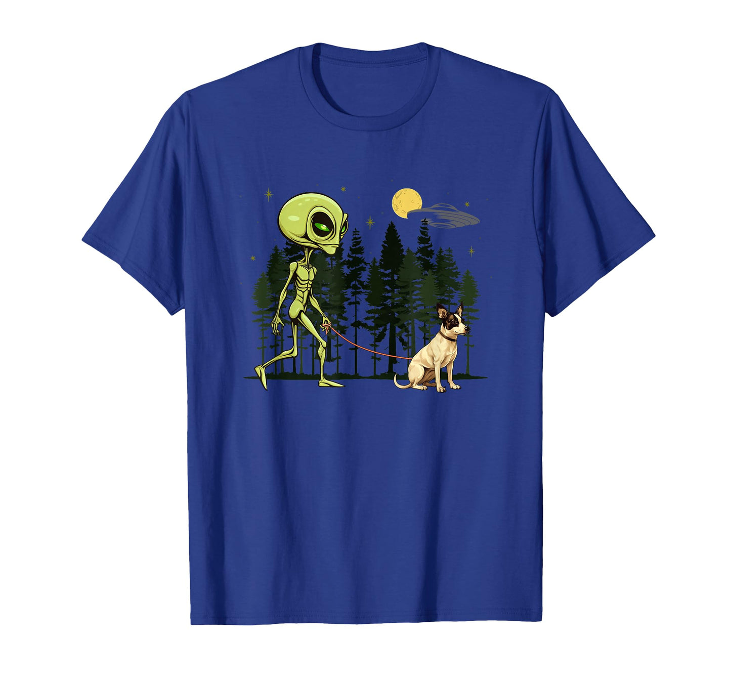Funny Rat Terrier Alien Walking UFO Pet Dog Mom Dad T-Shirt