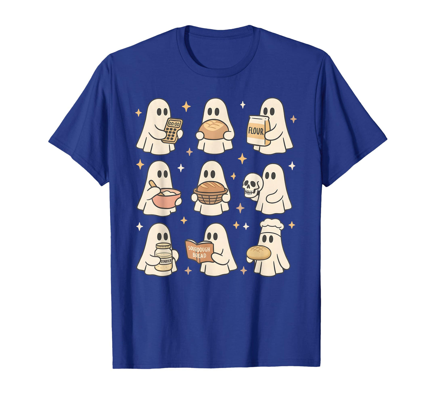 Sourdough Bread Halloween Cute Ghost Homemaker Baking Baker T-Shirt