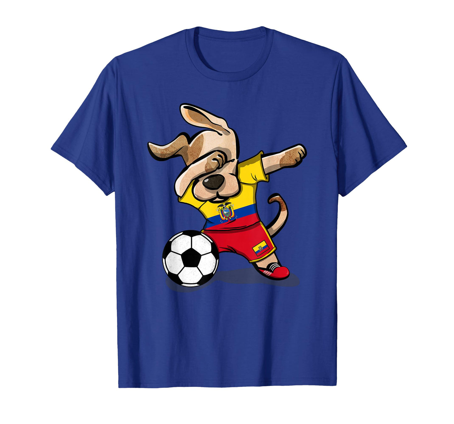 Dabbing Dog Ecuador Soccer Fans Jersey Ecuadorian Football T-Shirt