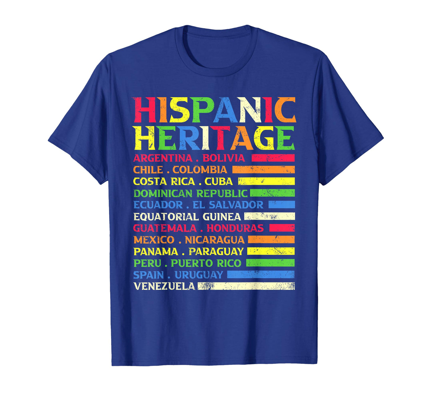 National Latino Countries Flag Hispanic Heritage Month 2024 T-Shirt