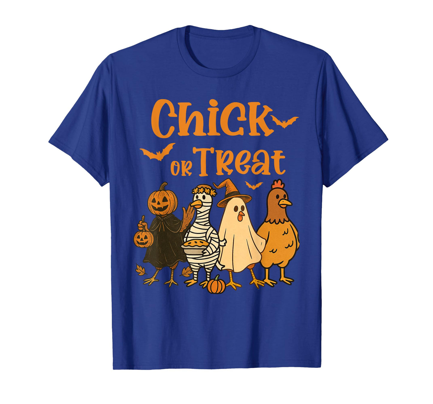 Halloween Chick or Treat Chicken Ghost Pumpkin Witch T-Shirt