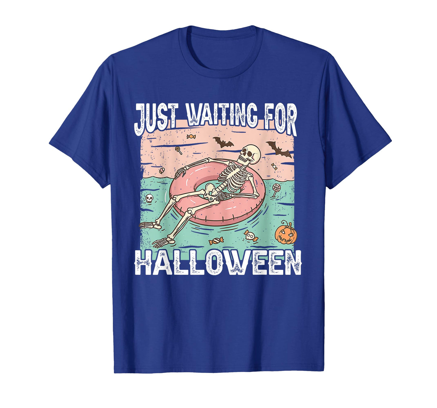 Spooky Summer Skeleton Just Waiting For Halloween T-Shirt