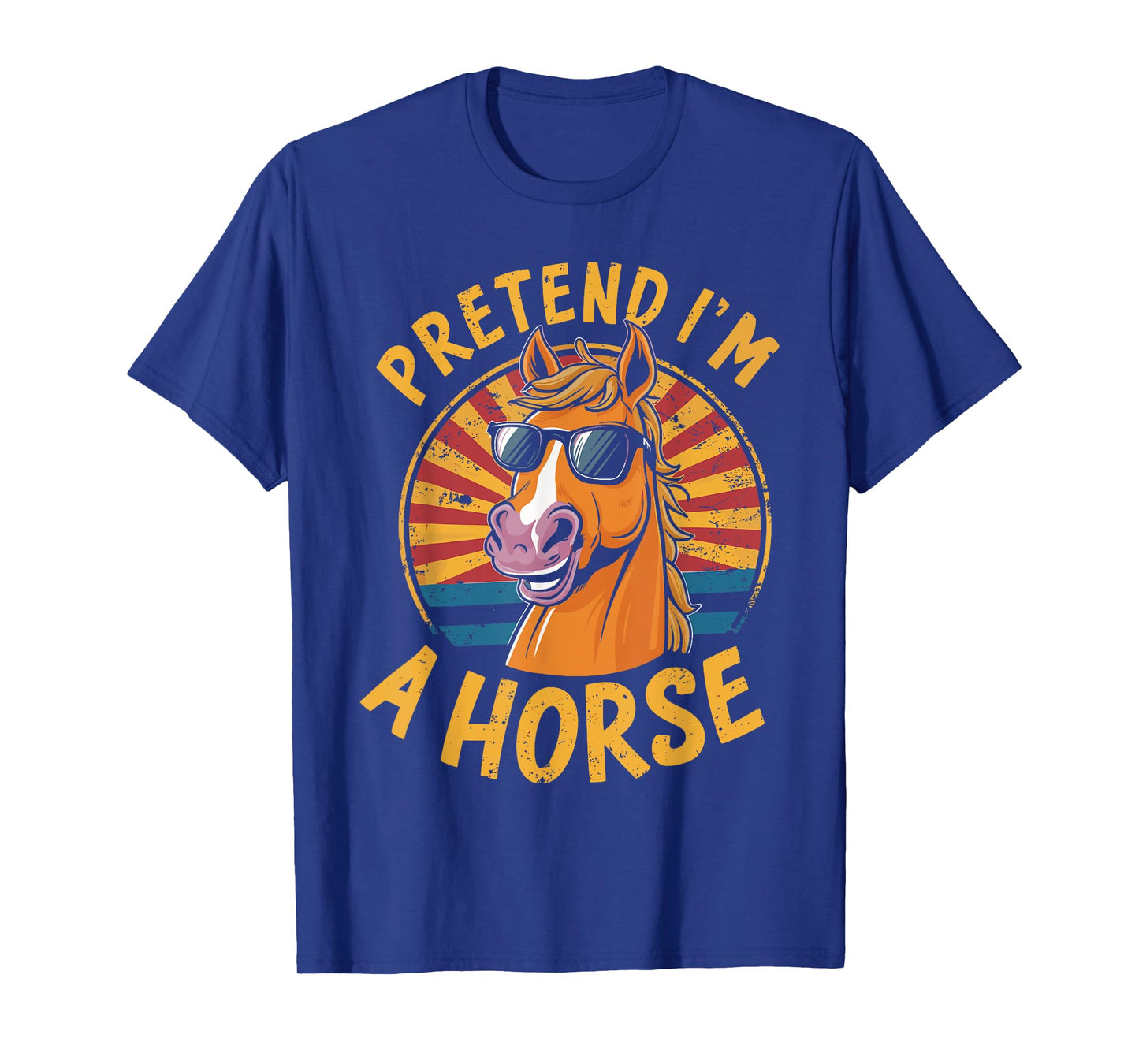 Pretend I'm A Horse Funny Lazy Halloween Matching Costume T-Shirt