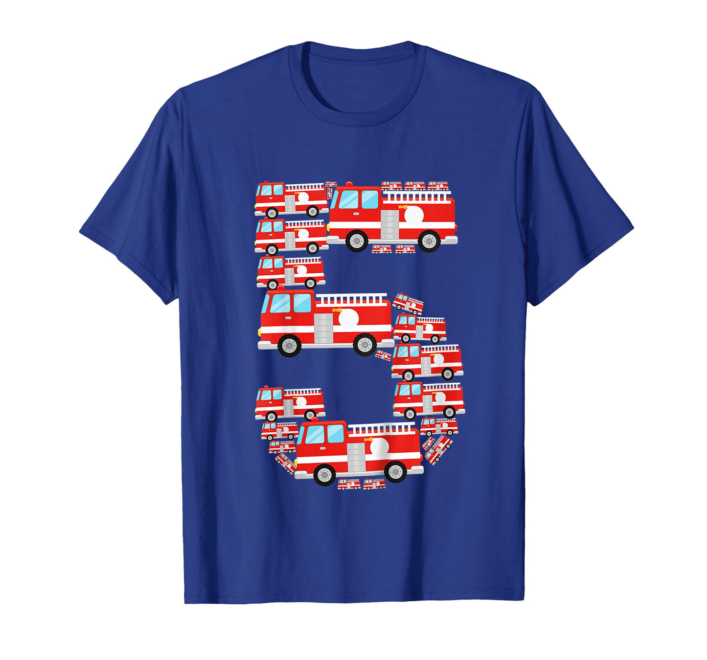 Kids Fire Truck 5th Birthday Boy 5 Year Old Toddler Firefighter T-Shirt