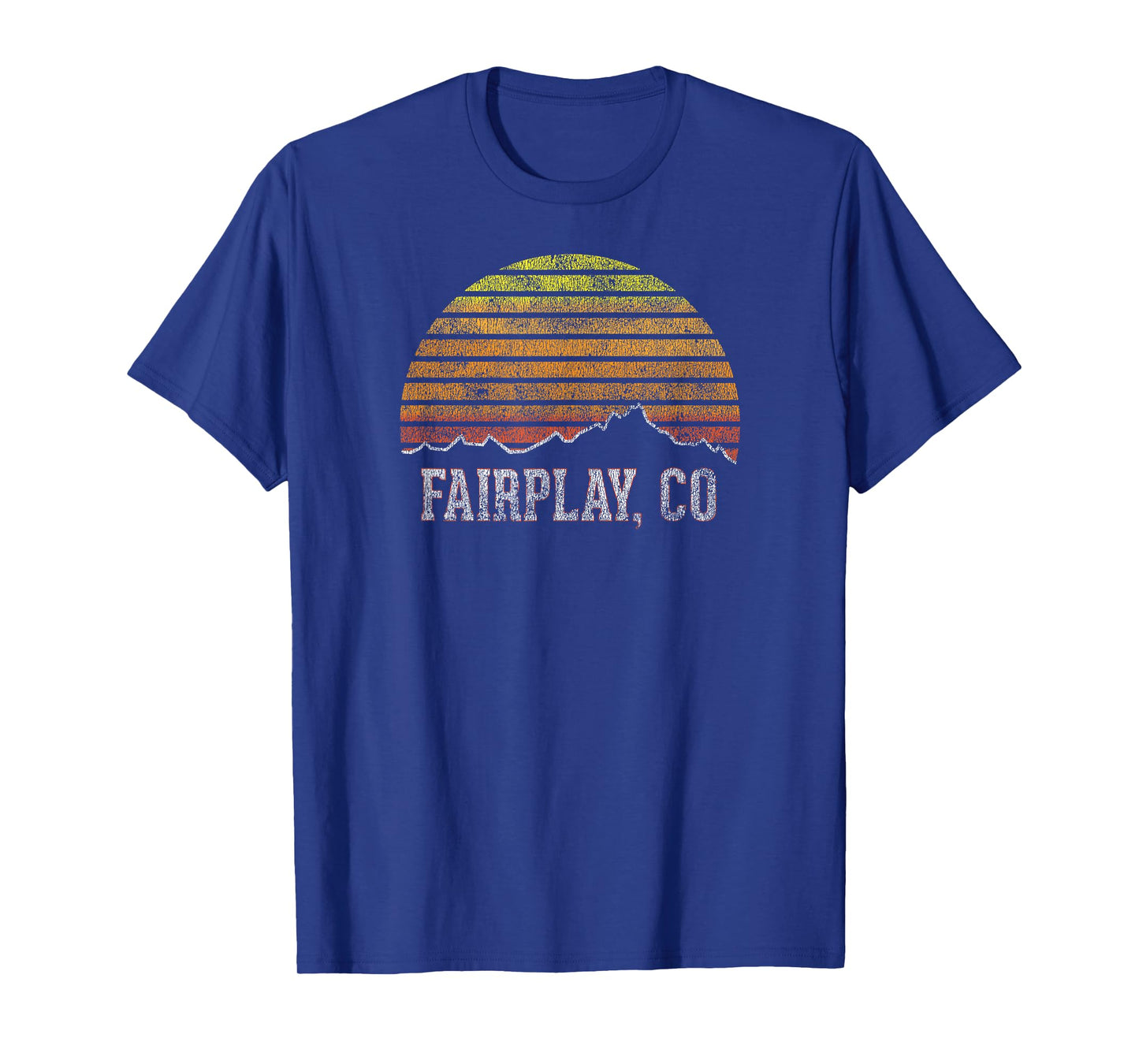 Retro Fairplay Colorado Mountain Sunset Winter T-Shirt T-Shirt