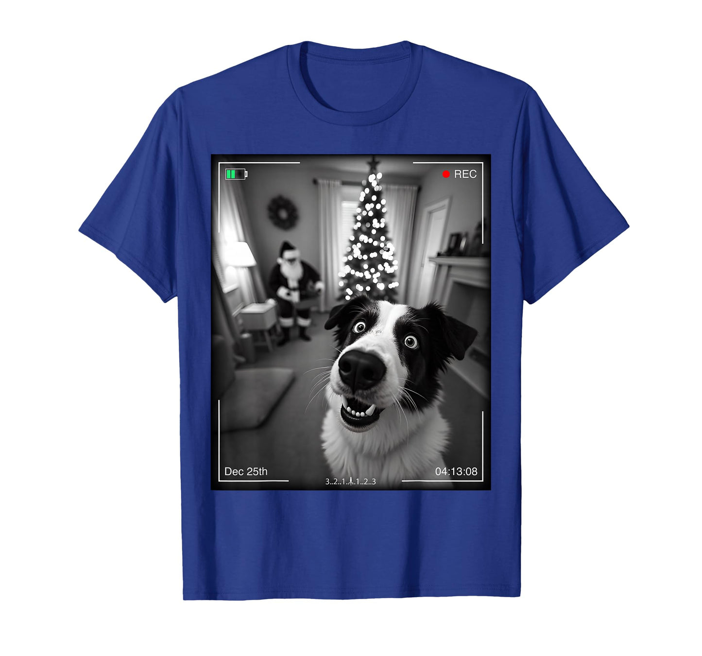 Australian Shepherd Catches Santa On Camera Xmas T-Shirt