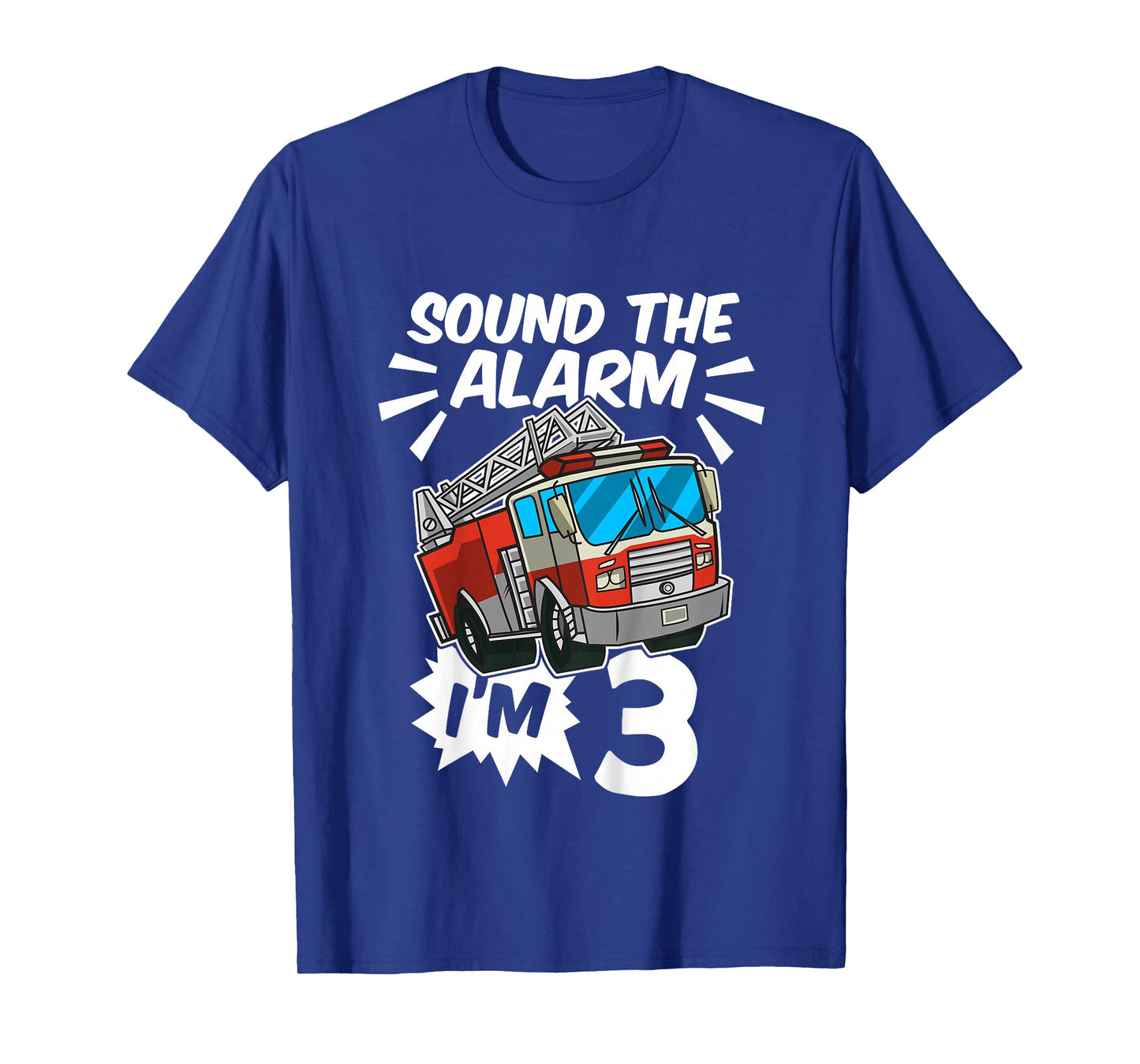 Kids Firefighter I'm 3 Birthday Fire Truck 3rd Birthday T-Shirt