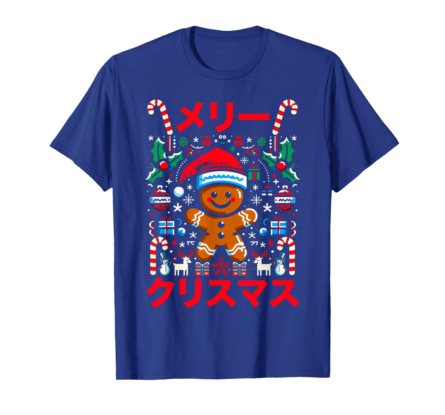 Gingerman Christmas Anime Kawaii Meri Kurisumasu Japanese T-Shirt