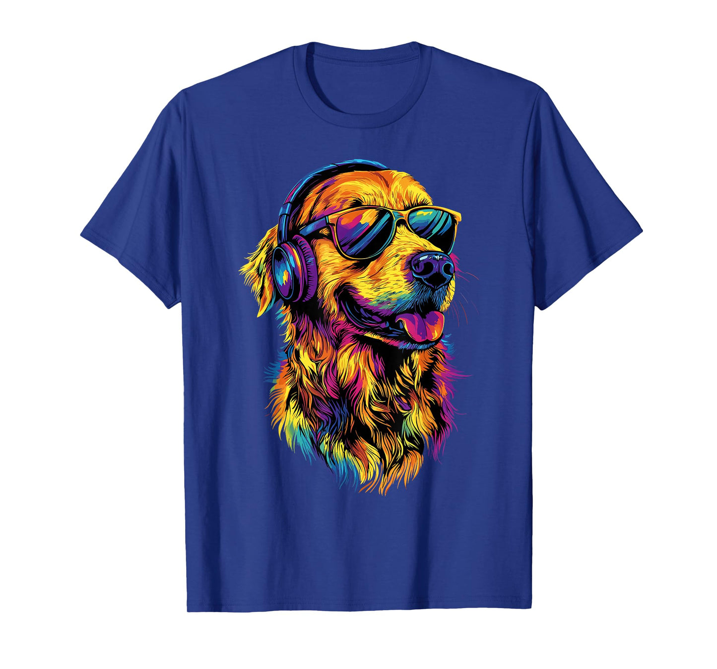 Golden Retriever Dog with Sunglasses I Love Golden Retriever T-Shirt