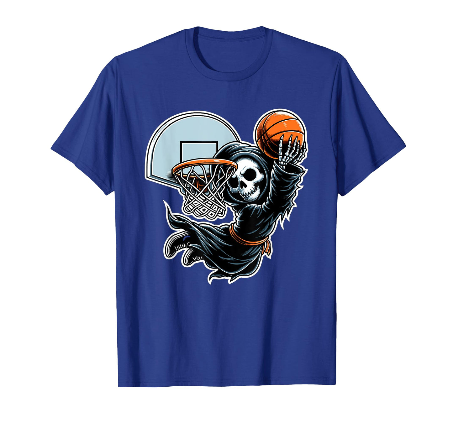 Grim Reaper Basketball Player Funny Halloween T-Shirt