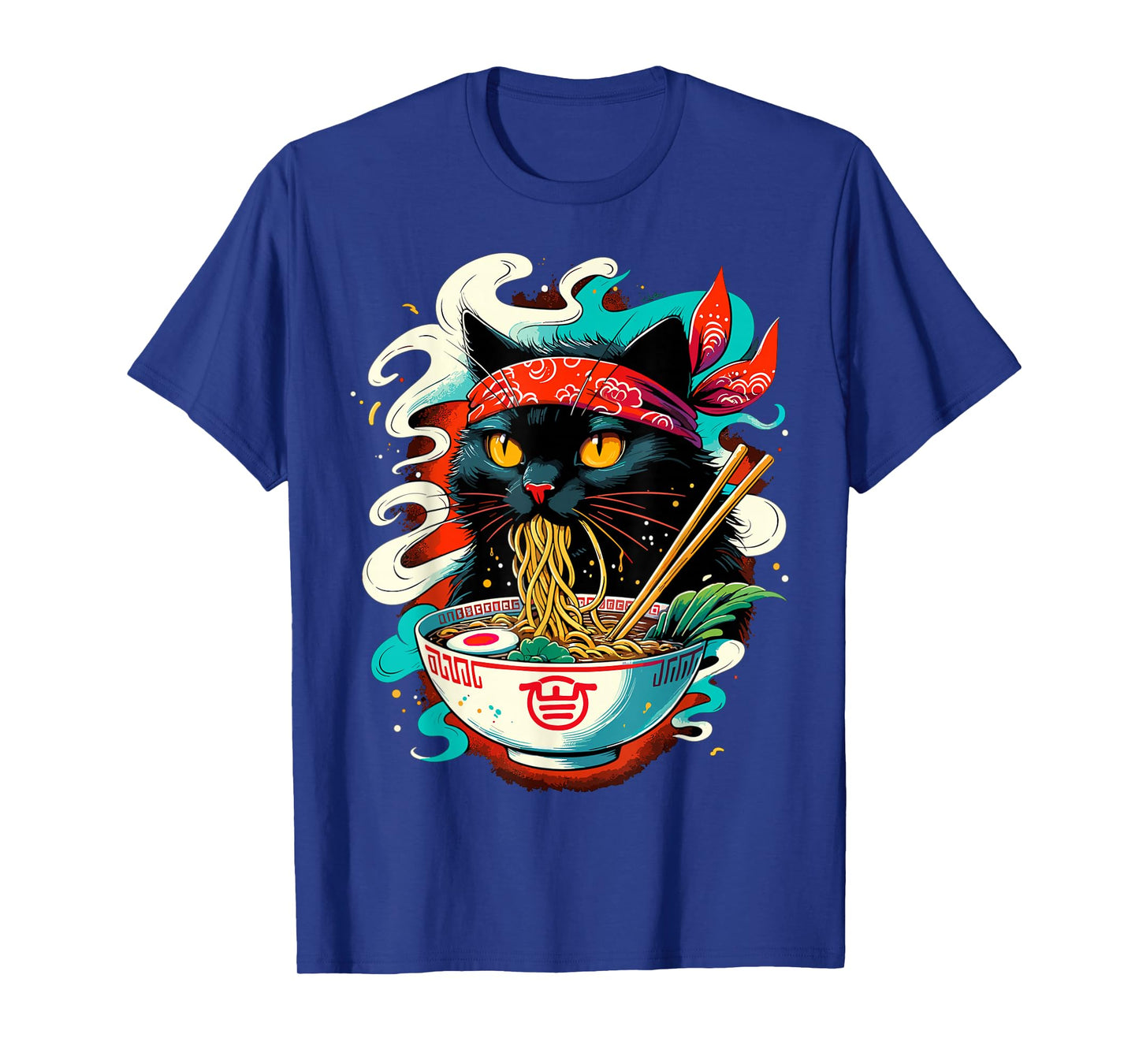 Cat Ramen Noodle Japanese Anime Kawaii Cat T-Shirt
