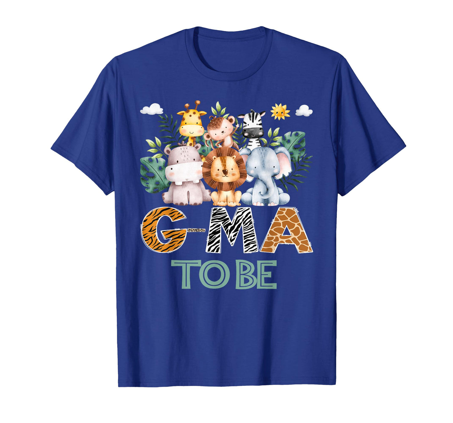 Soon To Be G-Ma Jungle Animal Safari Gender Reveal T-Shirt
