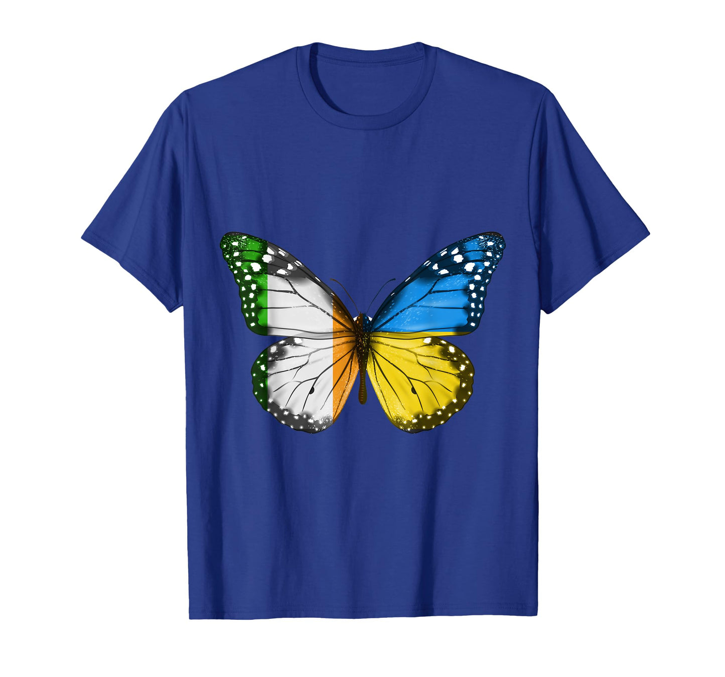 Irish Ukrainian Flag Butterfly Ireland Ukraine T-Shirt