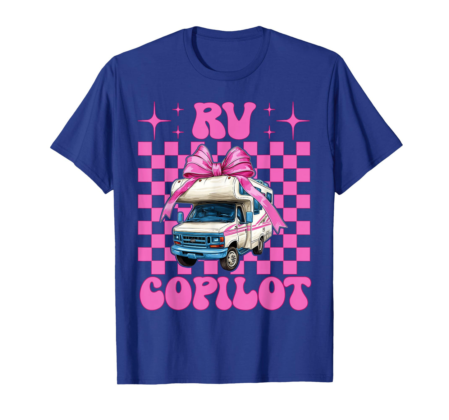 RV Copilot RV Camping Camper Motorhome Girl Mom Coquette Bow T-Shirt