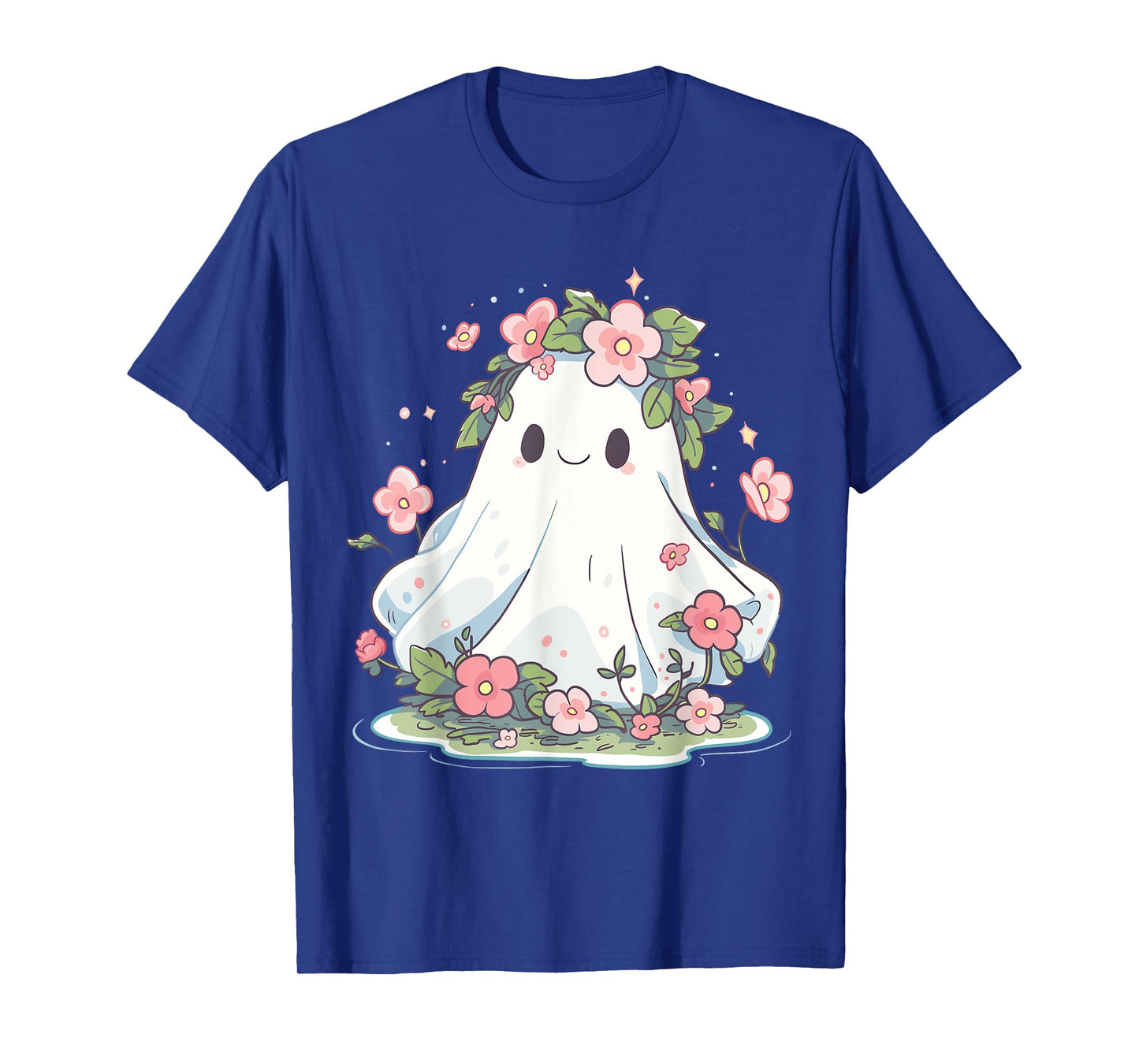 Halloween Ghost Flower Women Girls Halloween Costume T-Shirt
