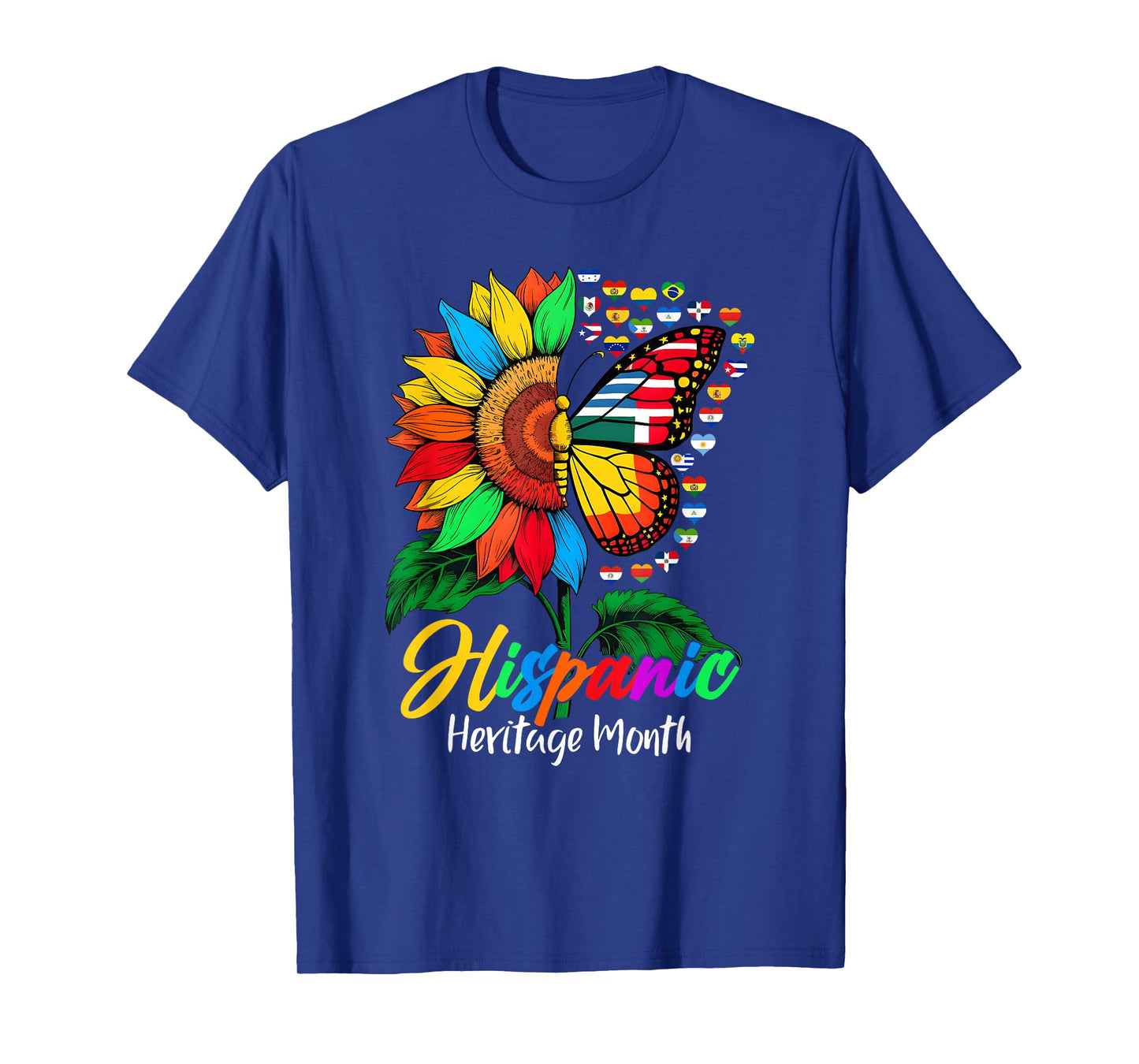 National Hispanic Heritage Month Sunflower All Countries T-Shirt