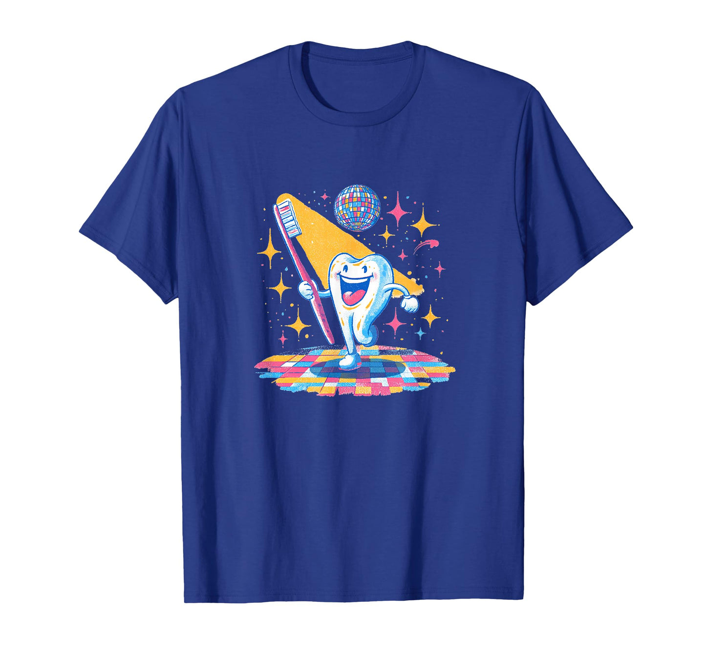 Amazing Tooth Party with Toothbrush and Cool Colors T-Shirt