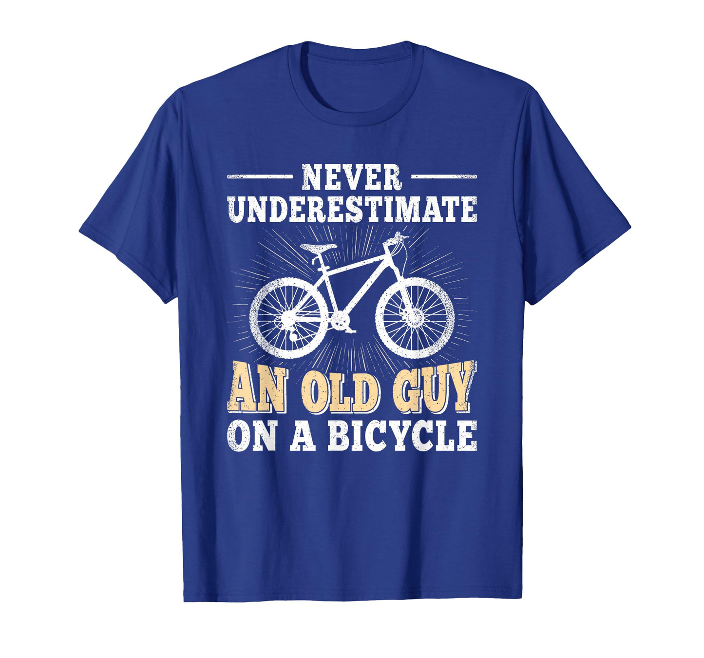 Never Underestimate An Old Guy On A Bicycle Cycling Men T-Shirt