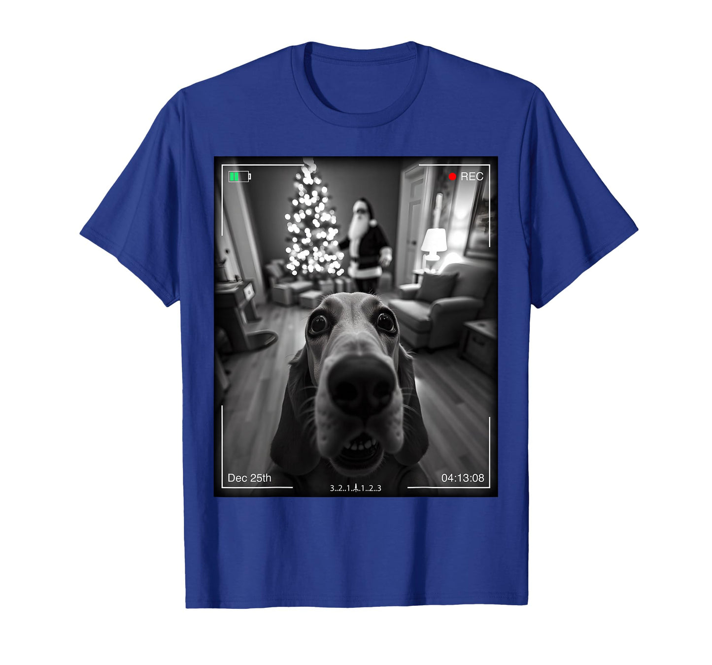 Basset Hound Catches Santa On Camera Xmas T-Shirt
